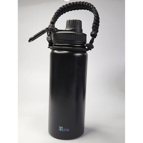 Garrafa de água isolada genérica de 600 mL com alça de corda Paracord