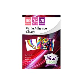 Papel fotográfico adesivo de vinil A4 20 folhas 128g