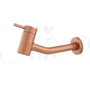 Torneira banheiro de parede slim luxo rose de volta