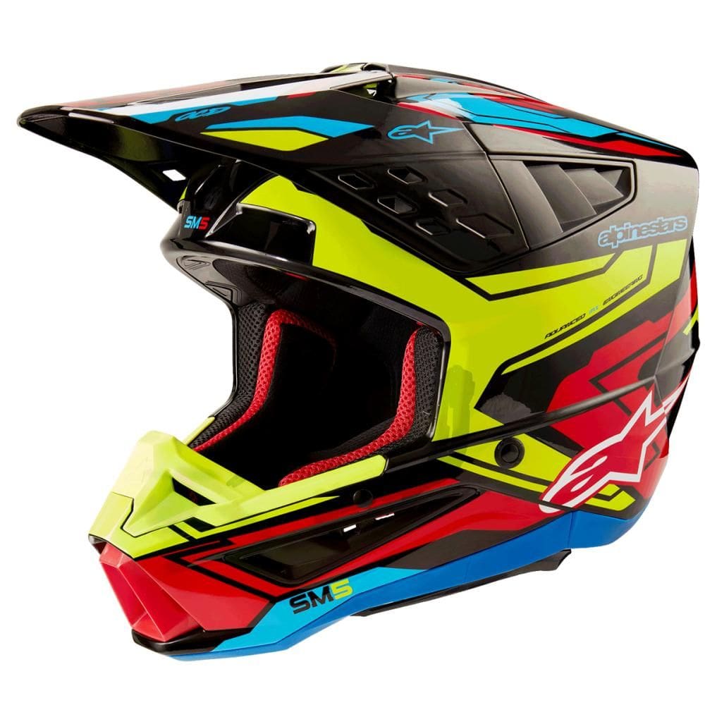 Capacete Alpinestars SM5 Action 2 Preto/Amarelo Flúor