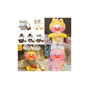 Brinquedo de pelúcia Lalafanfan Duck 30cm com acessórios