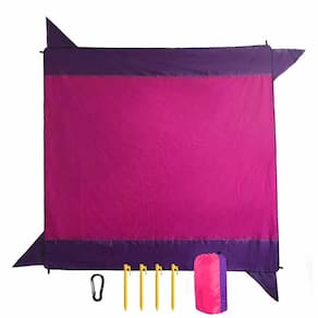 Tapete de Praia Esteira Impermeável Camping Picnic Vg Plus Roxo