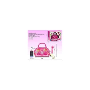 Bolsa tipo carteira de microfone de karaokê para meninas com leitor de MP3