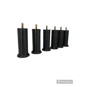 Kit 20 Pés Pretos  para Cama Box 12cm Altura