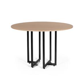 Mesa de Jantar 4 Lugares 120cm Redonda Industrial Dommus Jade - Straub Web