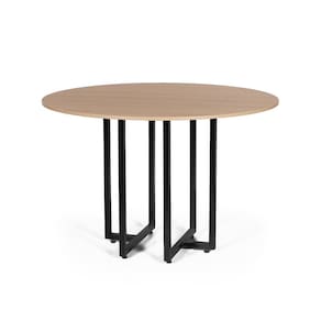 Mesa de Jantar 4 Lugares 90cm Redonda Industrial Dommus Jade - Straub Web
