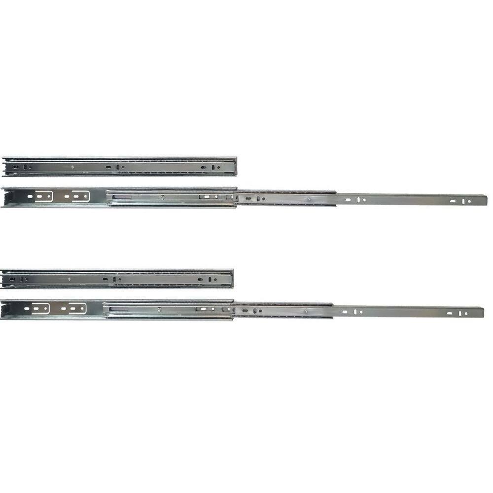 Kit 4 corrediças telescópicas 40cm 25kg para gaveta 2 pares