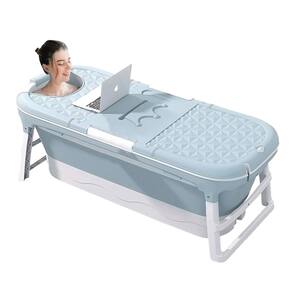 Banheira Ofurô Dobrável Portátil Adulto 128 Cm Vg+ Azul