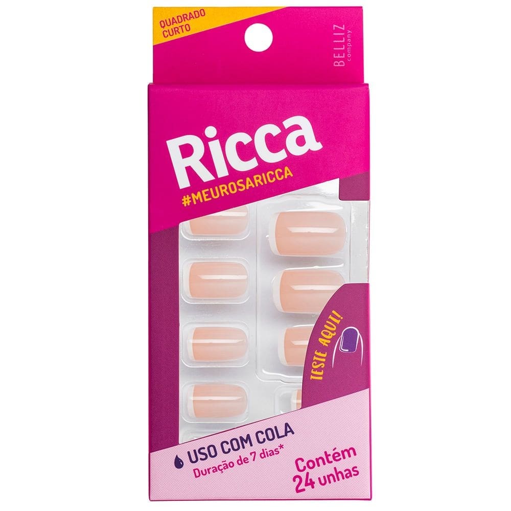 Unhas Francesinha Rosa Ricca