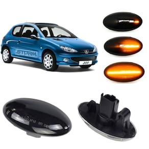Par de seta pisca dinâmica peugeot 206 lâmpada led para-lama