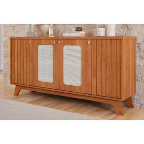 Buffet de Sala Jantar Isa c/ Tela 4 Portas Cinamomo - Cimol