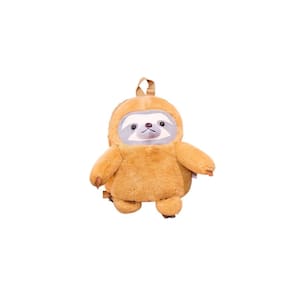Mochila Kawaii Sloth Bear para crianças de algodão de pelúcia de 32 cm