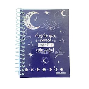 Caderno espiral 1/8 capa dura 80 folhas escolar -3un