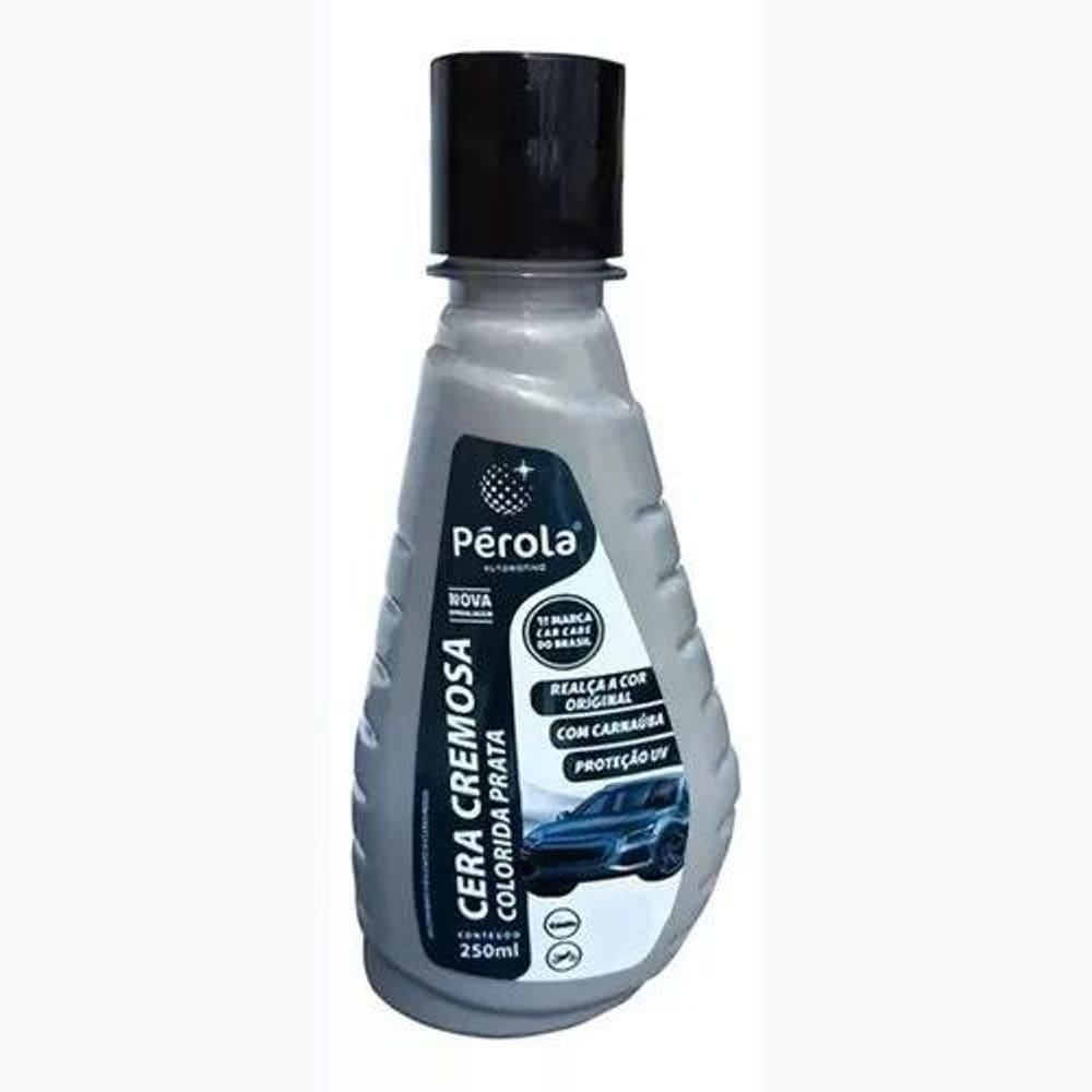 Perola Cera De Carro Collor Tira Risco Colorida 250ml Prata