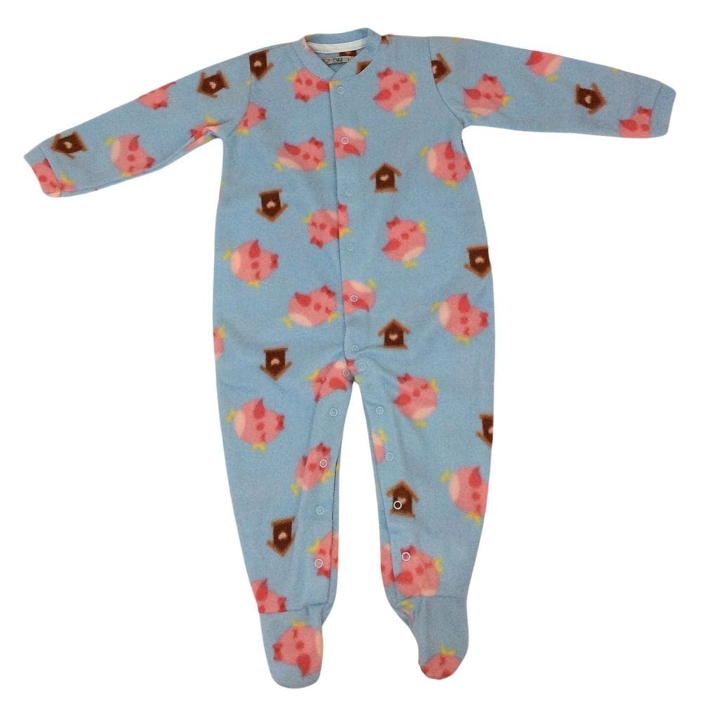 Macacão soft bebê fem infantil Petit Collection azul/rosa