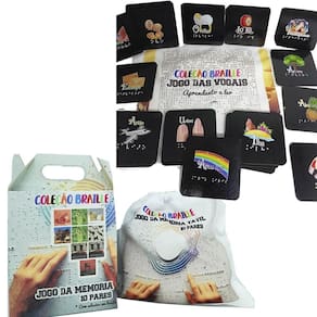 Kit Jogo Educativo Vogais Em Braile E Jogo Da Memória 10