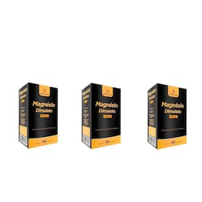 Kit c/3 magnésio dimalato 500mg c/60 cápsulas - gold lab