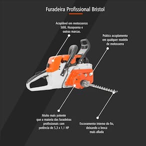 Furadeira Bristol Stihl 36-038-046-064-066-360-361-362-380-381-382-460-462-650-660-661
