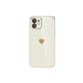 Capa de telefone Hearts para 11 TPU branco com proteção total