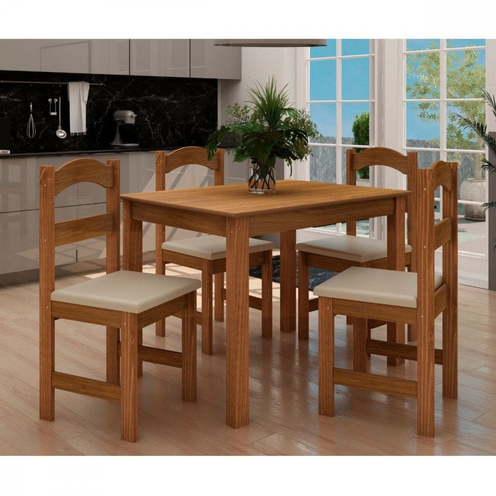 Mesa Arauna com 4 Cadeiras Primavera