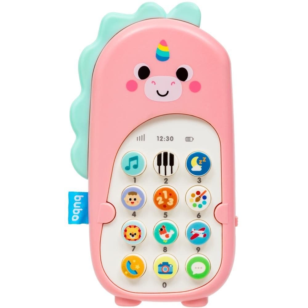 Celular Infantil Bilíngue Zoo Unicórnio Rosa - Buba