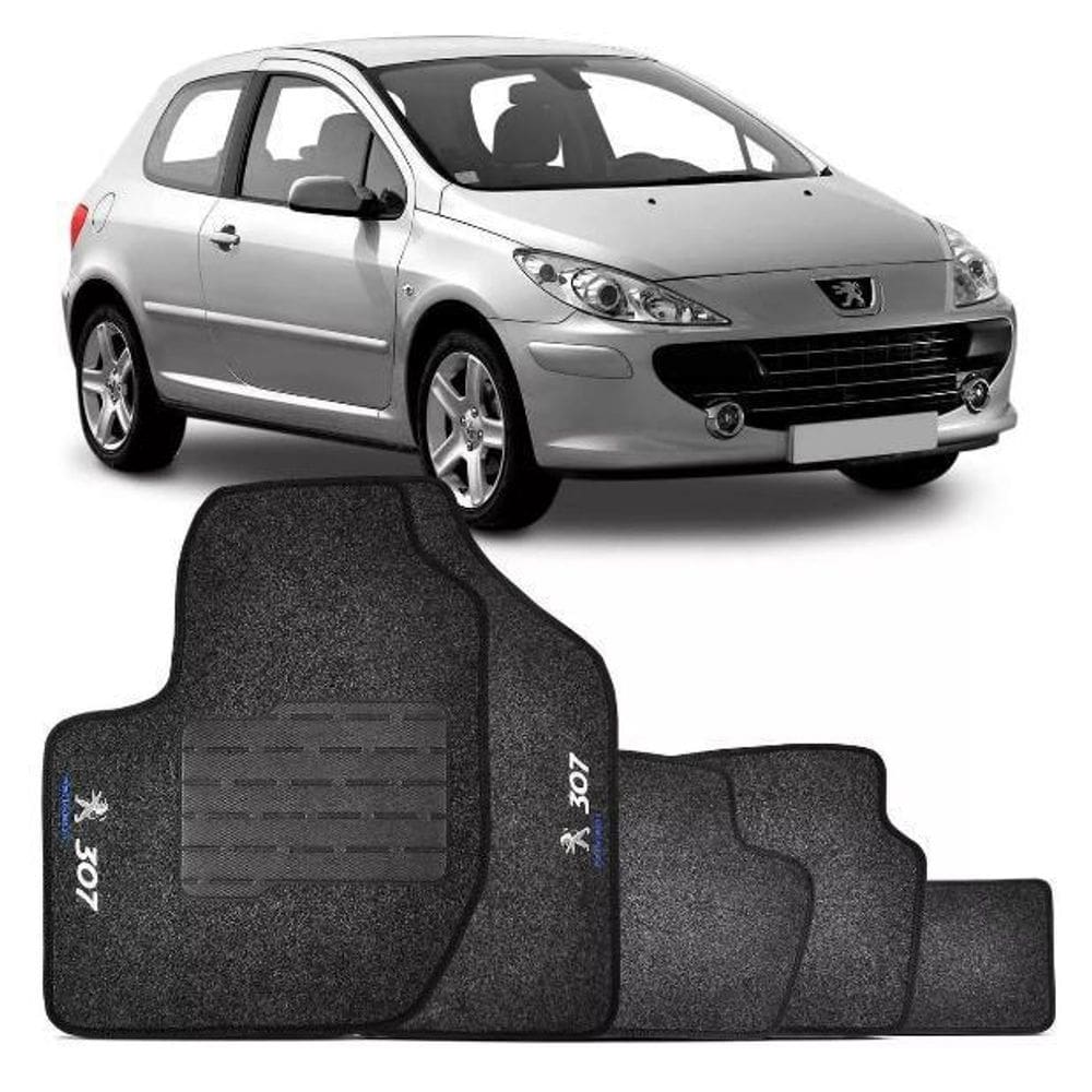 Tapete automotivo carpete com a abse em pvc peugeot 307