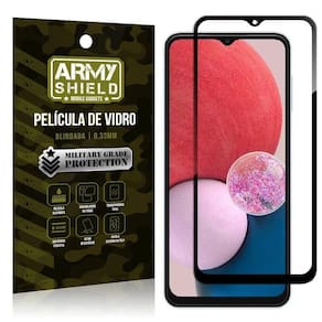 Película de vidro samsung a13 4g cobre tela toda armyshield