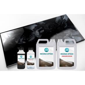 Kit porcelanato liquido metálico preto profundo / branco