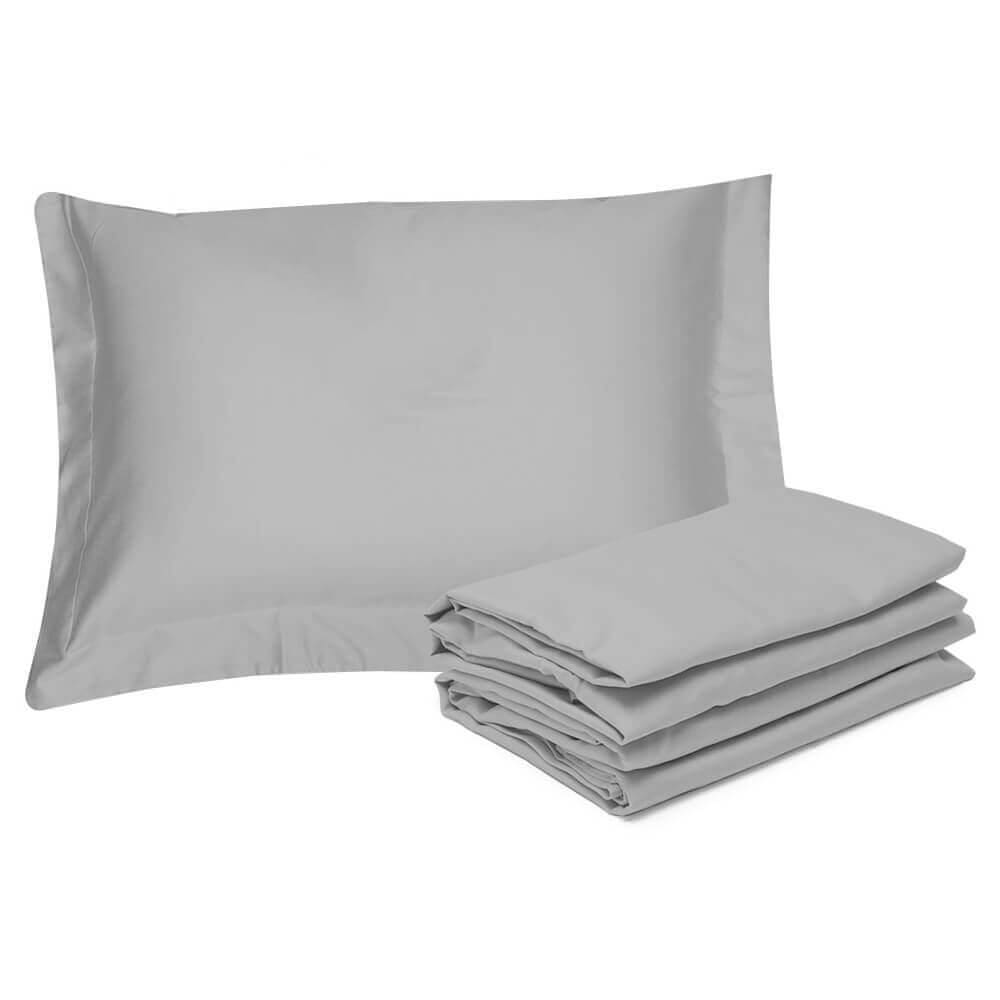 Jogo de cama solteiro plus 300 fios satinee-kacyumara cinza