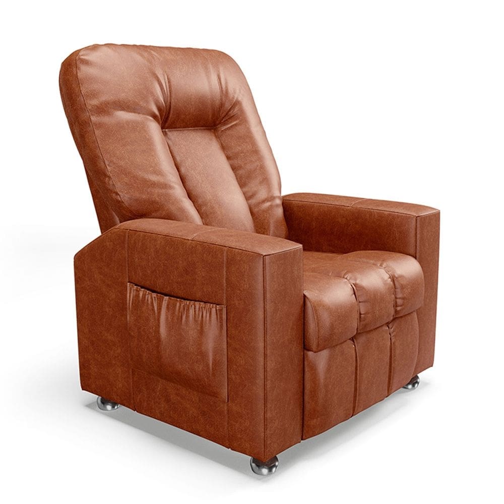 Poltrona do Papai Reclinável Para Cinema Sora PU Camel FH1 - D`Rossi