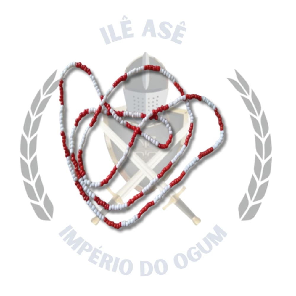 Guia De Missanga Chinesa-Branco/Vermelho