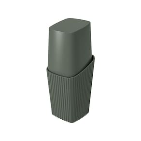 Porta Escova de Dentes com Tampa New Square Coza Flora Verde Amazon