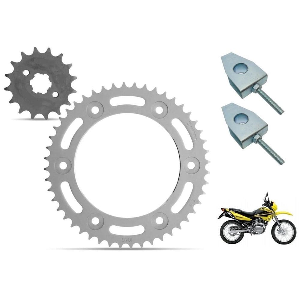 Coroa e pinhão esticadores nxr bros 125 150