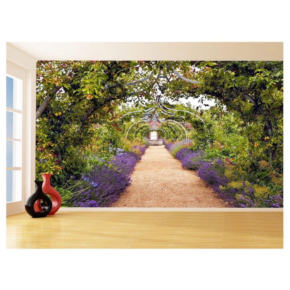 Papel De Parede 3D Estrada Caminho Paisagem 3,5M Nes119