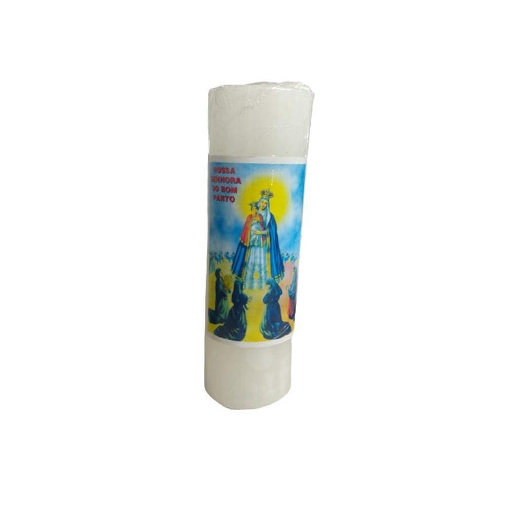 Vela 7 dias 260g nossa senhora do bom parto kit com 10