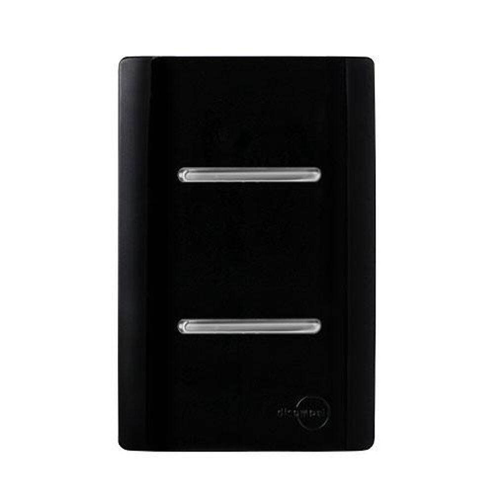 Cj int. duplo 4x2 - novara preto brilhante cromado