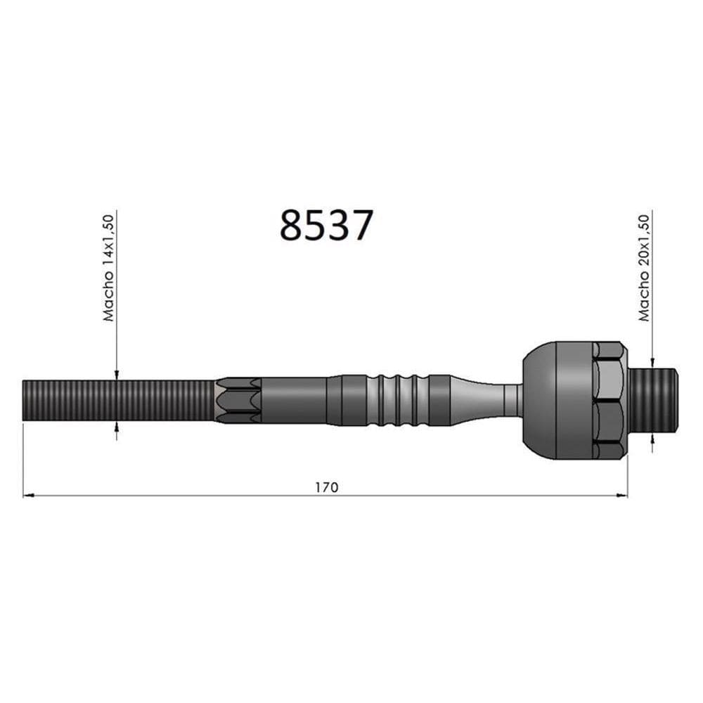 Barra axial civic 2012 a 2016 bortec ba 8537