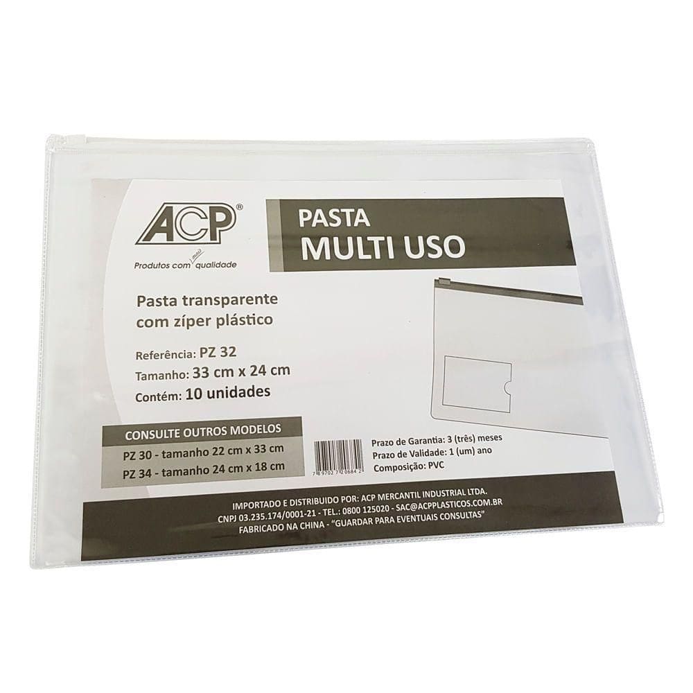 Pasta malote multi uso 33x24 transparente acp