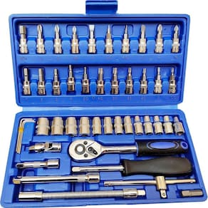 Jogo kit de ferramentas soquete catraca completa com maleta