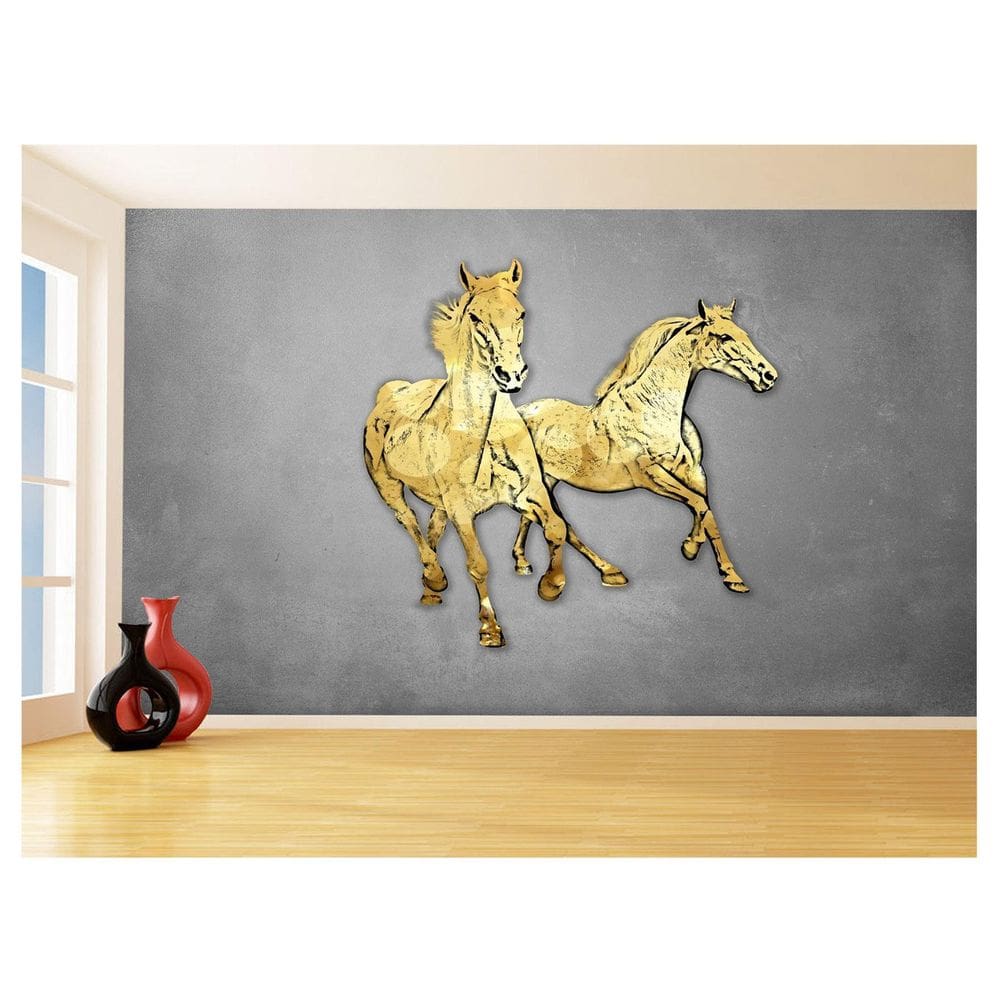 Papel De Parede Animais Pop Art Cavalos Cores 3,5M Pxa371