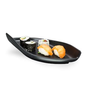 Travessa sushi sashimi oval 28cm - melamina 100% profissional