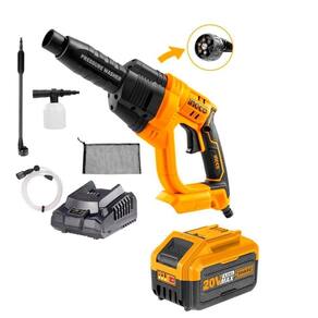 Lavadora jato alta pressão a bateria 20v 6.0a com acessórios