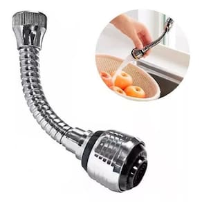 Bico Torneira Extensor Alongador Adaptador Flexível Pias