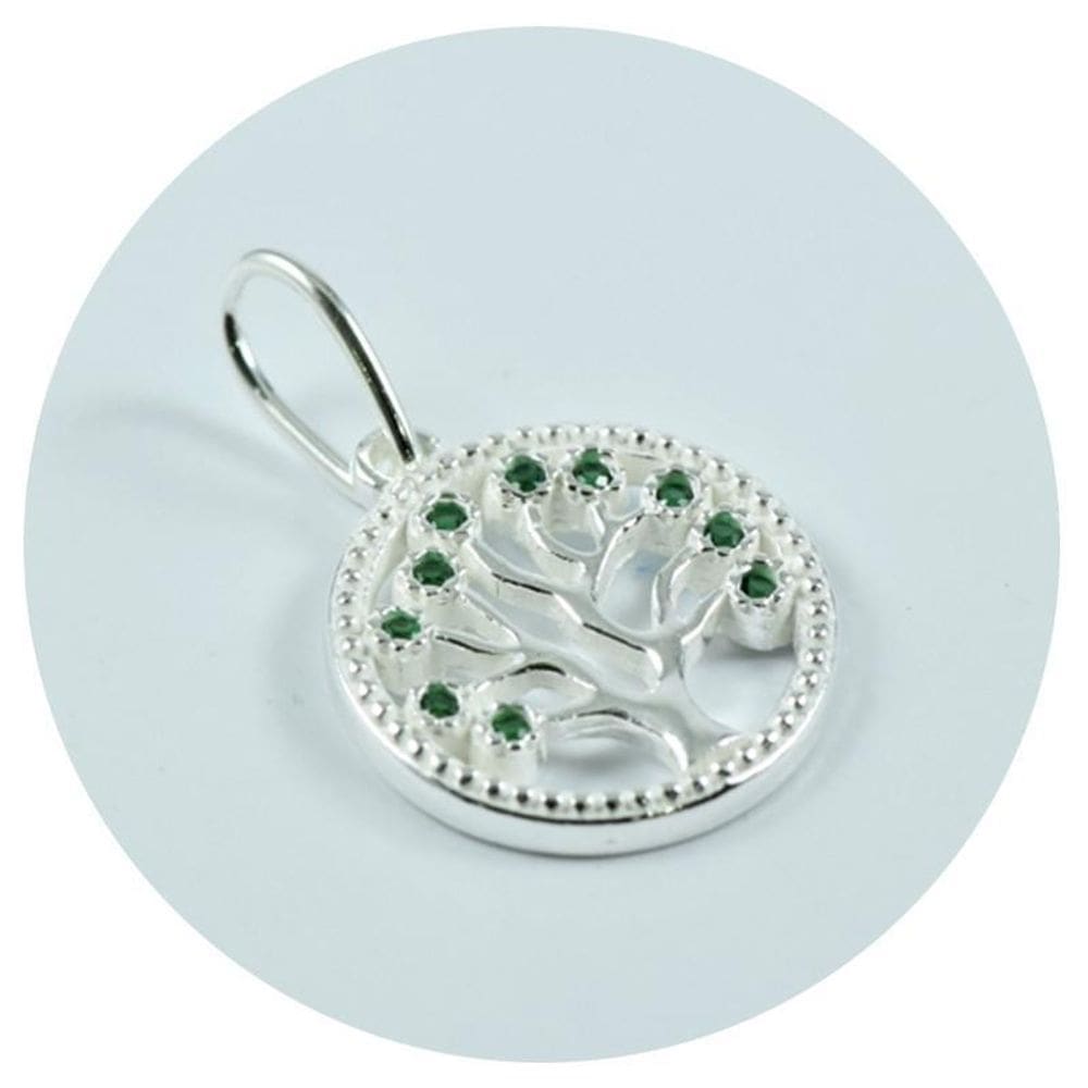 Pingente prata 925 árvore da vida cravejado 14mm p. vecchio