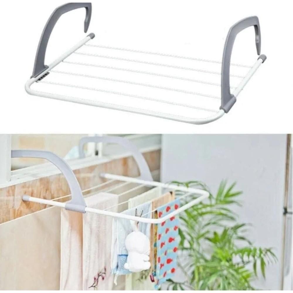 Varal portátil portas janela seca roupa apartamento prático