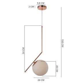 Lustre pendente bravalumi pérola luna globo e27 bivolt