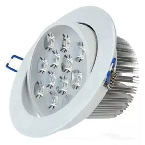 Kit 4 lâmpadas spot led 12w embutir redonda bco quente bivol