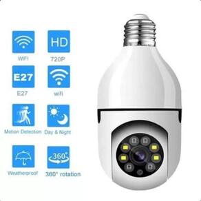 Camera lâmpada giratória ip 1080p externa zoom prova dágua
