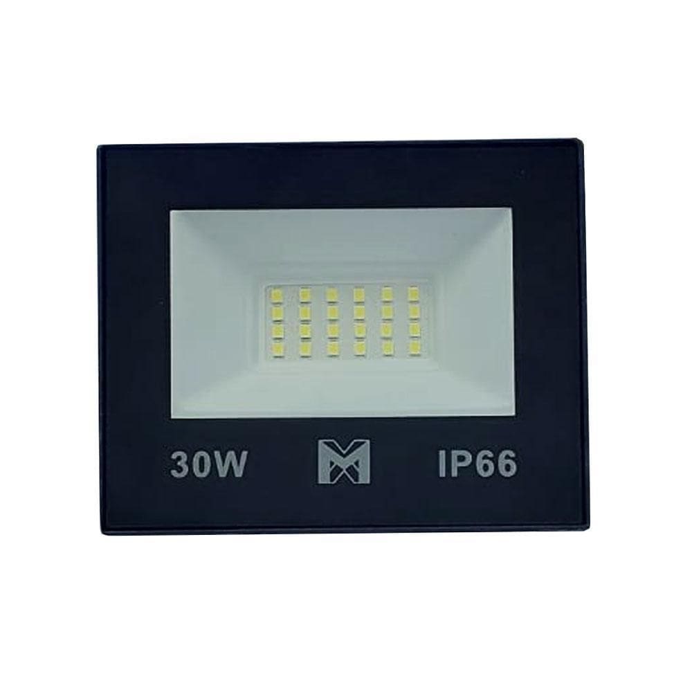Refletor led holofote superled 30w luz branca 6500k mx led