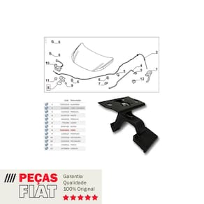 Fecho trava de capo fiat argo 1.0 6v novo 52052842